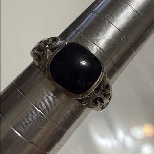 Sterling Silver 925 Ring W/ Black Onyx Stone
